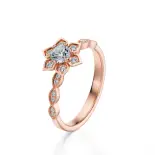 Pierścionek z różowego złota z diamentami AJPZ_148